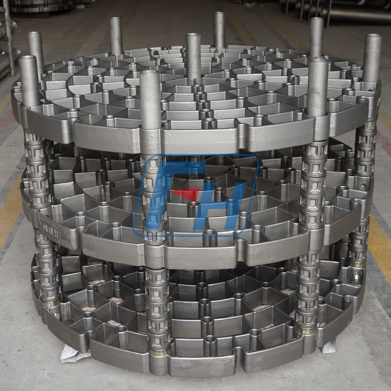 Vassoi per dispositivi di trattamento termico da 1450 mm per diametro del forno a pozzo.